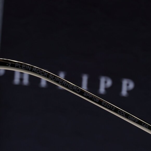 Philipp Plein SPP106M 08FF Aviator Sunglasses – Gold/Green Gradient - Picture 6 of 10